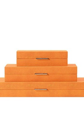 新中式摆件酒店样板间工艺品床头柜创意家居软装饰品首饰盒收纳盒