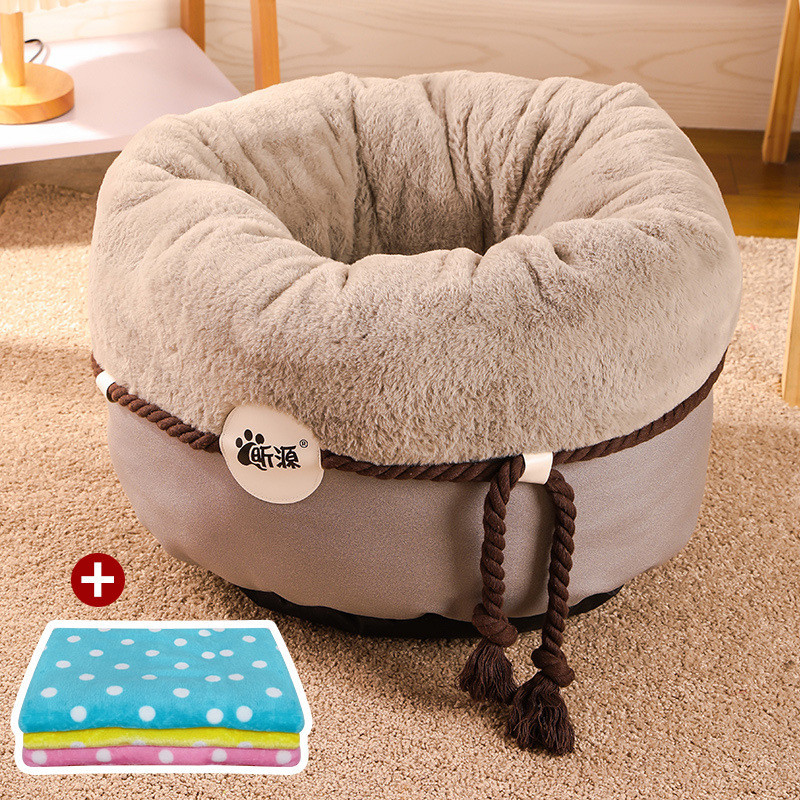 猫窝冬季保暖半封闭式加厚宠物幼猫四季通用深度睡眠猫屋猫咪用品