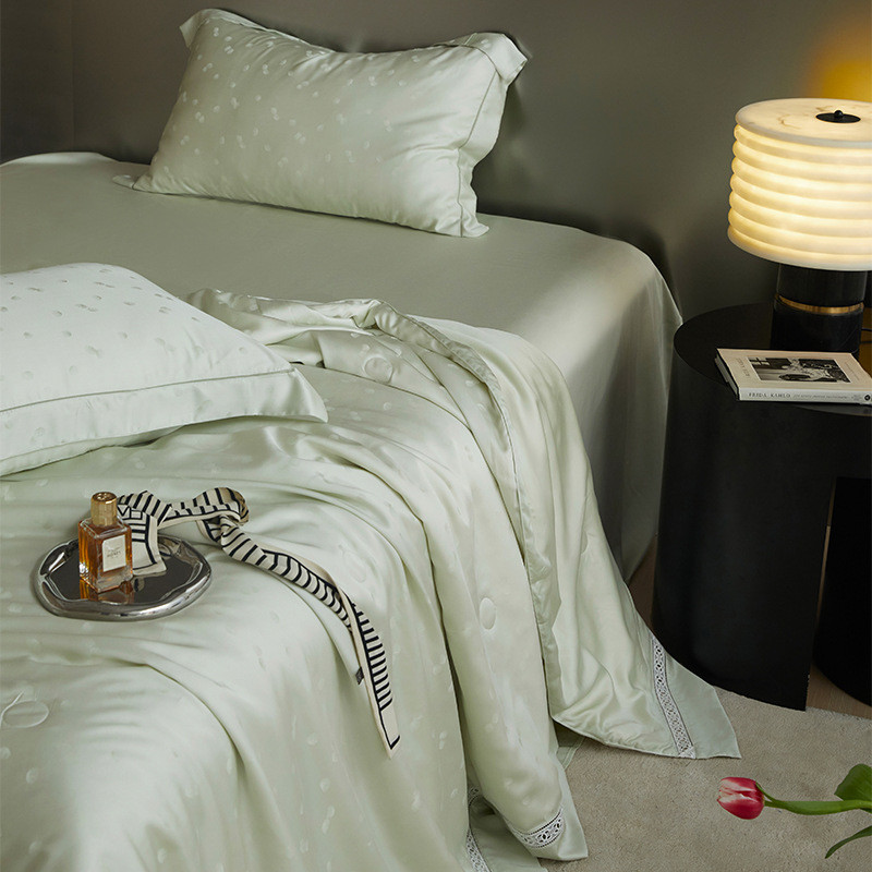 100支兰被芯天丝夏凉被四件套高端轻奢镂空莱赛尔天丝空调被薄精