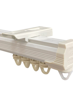 汇耐fede轨道nr22窗帘滑轨承重静音顺滑铝合金窗帘杆单双轨道顶装