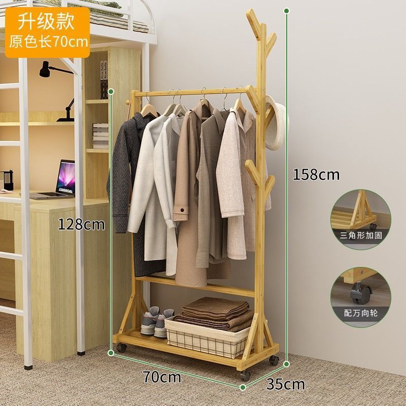 简易衣帽架折叠落地室内晾衣架挂衣架子家用卧室衣服包收纳置物架