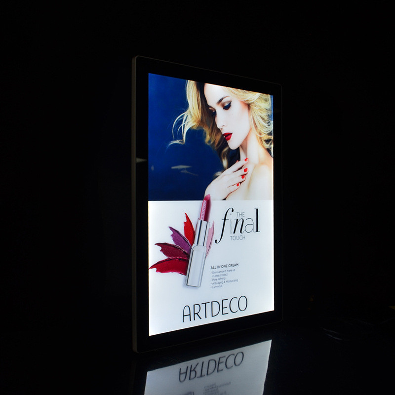 新款圆角款磁吸电梯灯箱楼宇广告宣传灯箱铝合金边框led灯箱批发