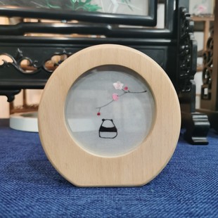 热销基地写意熊猫新品 蜀绣蜀绣双面刺绣小摆件