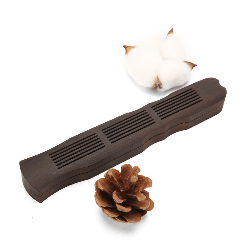 正宗黑檀木卧古琴伏羲香炉熏香盒线香炉檀香炉实木室内线香插