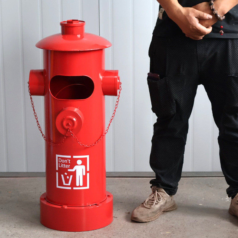 铁艺工业风复古美式消防栓脚踏垃圾桶半圆气油桶装饰摆件厂家直销,家庭/个人清洁工具,垃圾桶,淘宝优惠券,粉丝福利购,淘宝优惠卷