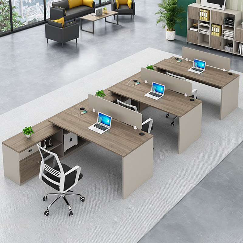 热销办公桌员财务收纳单人职员办公桌挡板简易现代工位卡座四人位