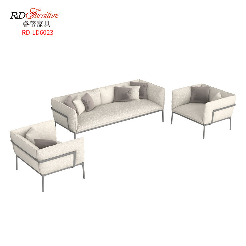 简约现代皮艺组合套装接待会客休息区办公商务西皮沙发三人位