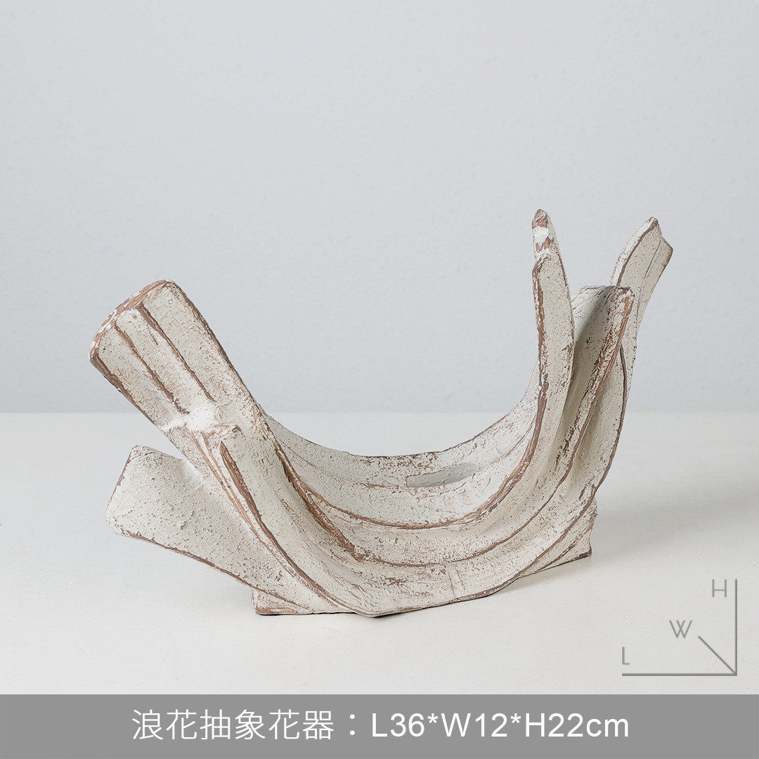 侘寂风花器艺术创意装饰品样板间展厅酒店客厅餐厅电视柜花瓶摆件,家居饰品,其他工艺饰品,淘宝优惠券,粉丝福利购,淘宝优惠卷