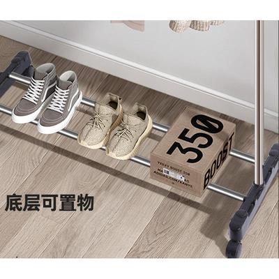 晾衣架落地卧室内单杆式挂衣架不锈钢伸缩衣架简易小型阳台晒宜思