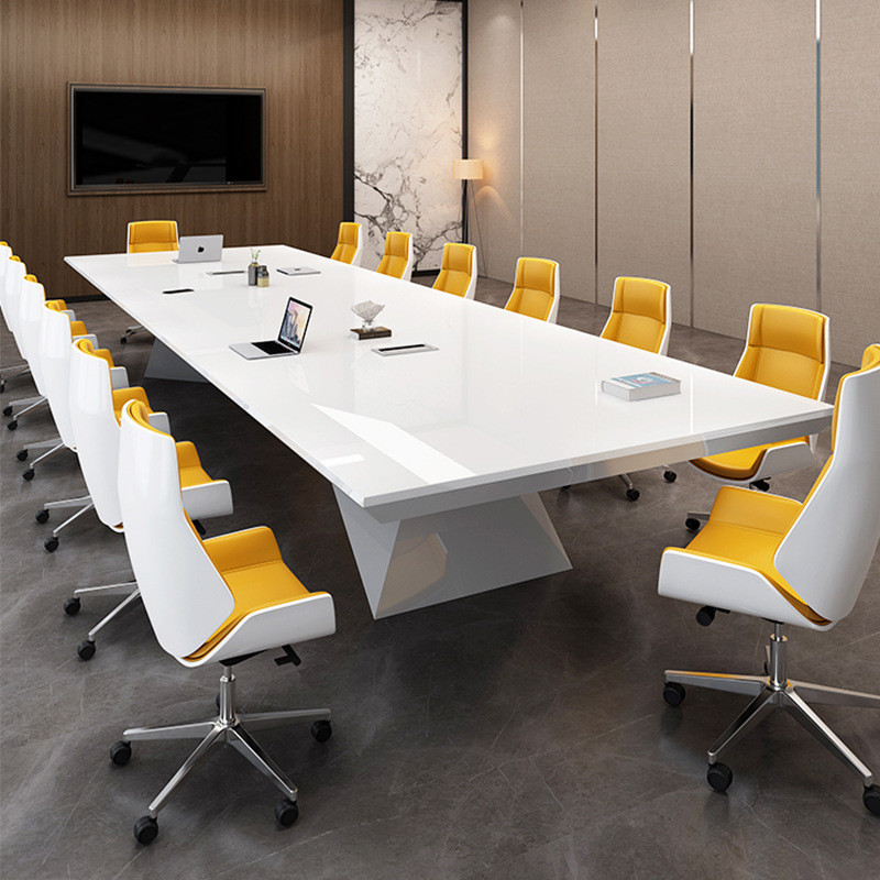 办公家具 新款长方形办公桌会议桌长桌简约现代 会议洽谈桌椅组合