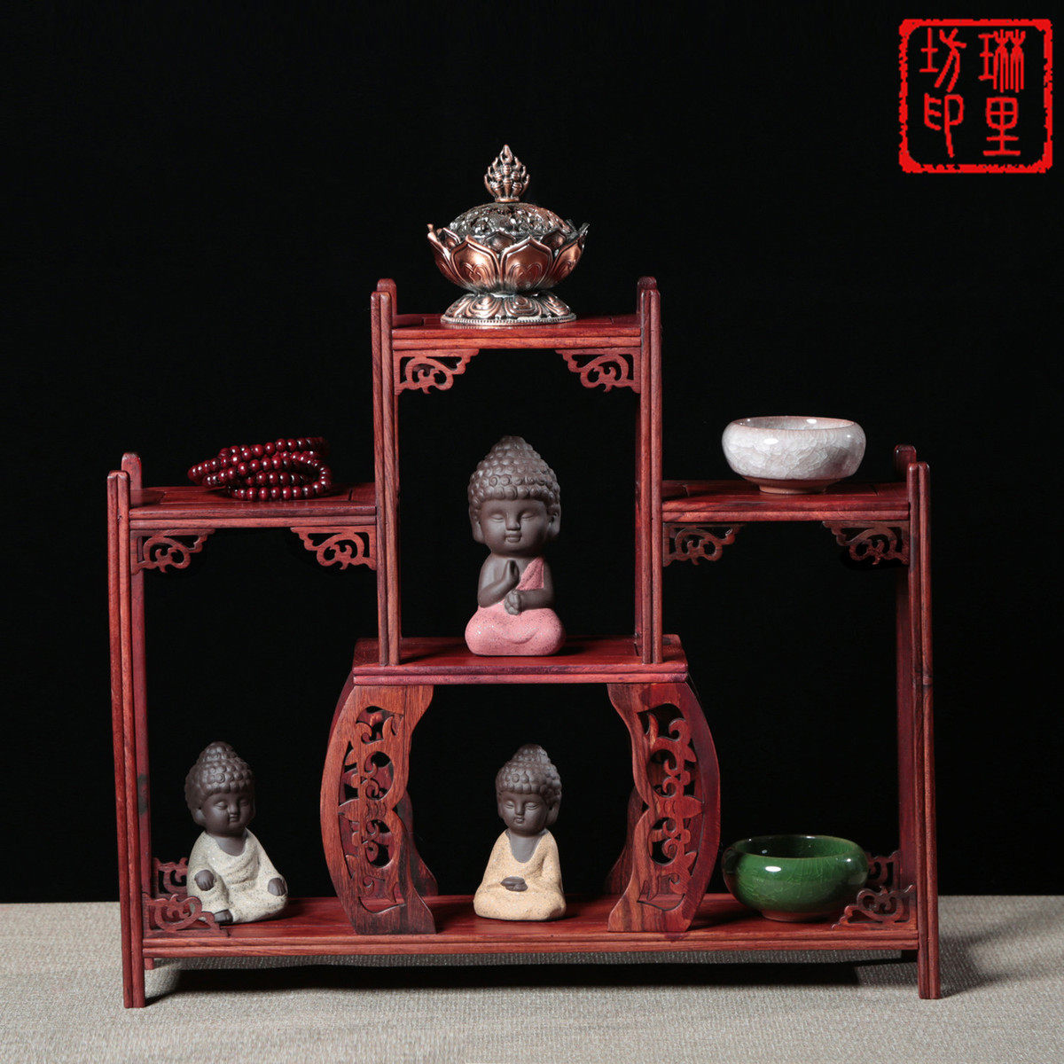 红酸枝博古架实木明清中式仿古工艺品架多宝阁摆架木质实木批发