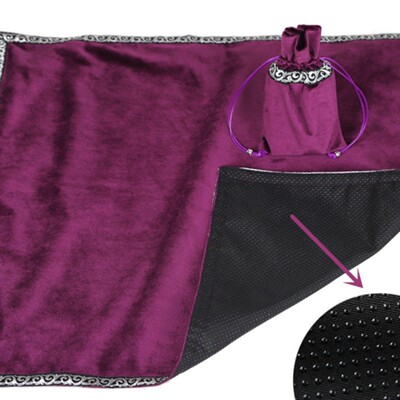 塔罗牌神谕卡桌布防滑绒布色桌布加牌袋柔软装饰布altarcloth