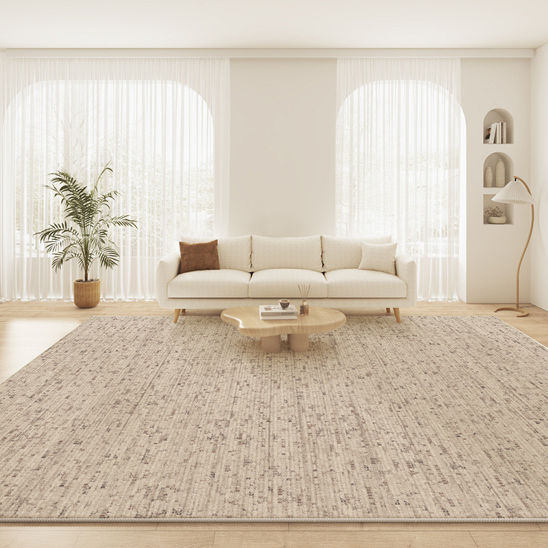 客厅地毯绒侘寂轻奢高级圈纯色免洗可擦防水简约茶几家用地垫卧室