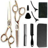 厂家直销理发美发剪刀6寸发型师裁剪平牙11套装 不锈钢专业