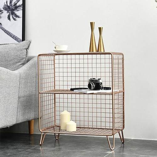 铁艺网红书报架北欧ins飘窗置物架客厅墙角创意收纳架卧室床头柜