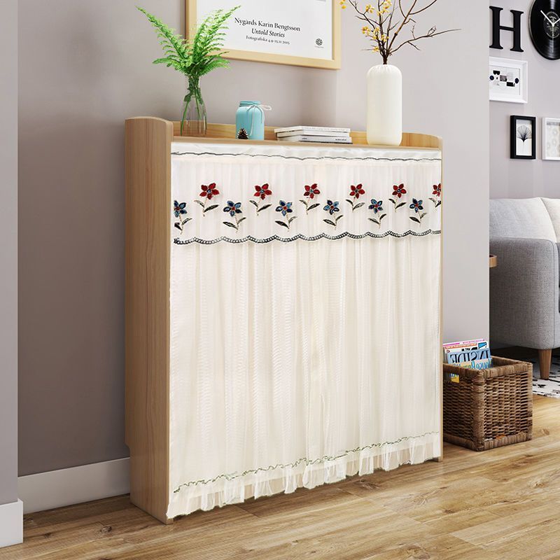 衣柜门帘橱柜防尘遮挡装饰衣帽间自粘蕾丝半帘书柜鞋帘子布隔断