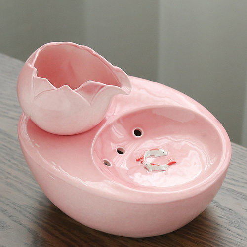 猫咪饮水机陶瓷恒温宠物饮水碗自动循环流动过滤猫喝水喂水器静音