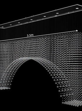厂家直销水晶拱门婚庆热卖水晶珠帘礼堂婚道具吊顶装饰拱形珠帘