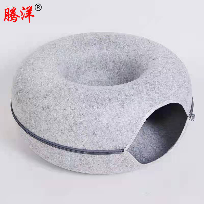 新款毛毡隧道带可拆洗半封闭式甜甜圈猫窝猫咪窝拉链毛毡猫窝,宠物/宠物食品及用品,猫笼子/猫别墅,淘宝优惠券,粉丝福利购,淘宝优惠卷
