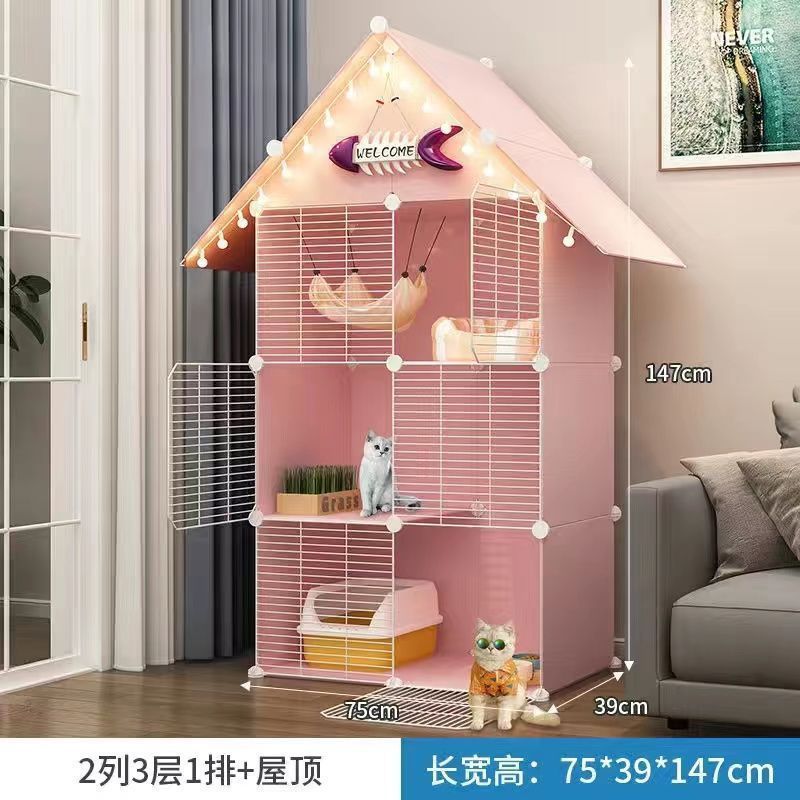 猫笼子猫屋别墅特卖家用室内幼猫三层宠物猫窝两层超大型猫咪猫舍