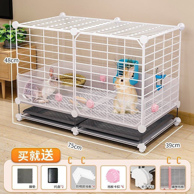 兔笼兔笼新型家用室内防喷尿宠物大号围栏双层猪子窝屋