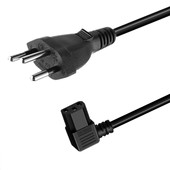 sev瑞式 电源线瑞士插头线瑞士规三平方右弯品字尾3芯1.5插现货