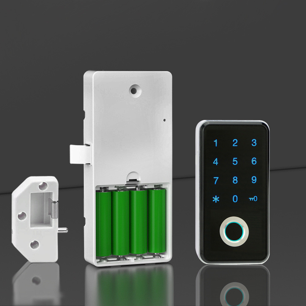 指纹柜锁锁抽屉柜门锁健身房储物柜更衣柜密码锁智能通通锁密码锁