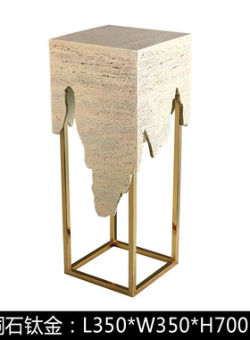 轻奢摆件大理石雕塑摆台基座客厅电视柜旁落地玄关艺术展示台底座