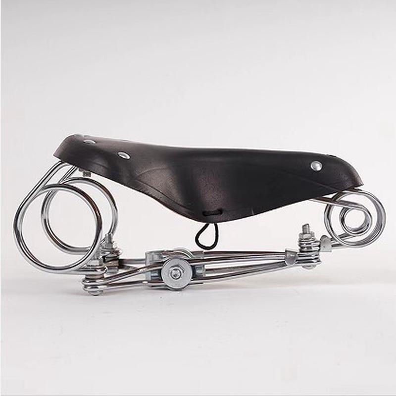 自行车配件自行车鞍座牛皮坐垫复古车座自行车坐垫牛皮飞机车座