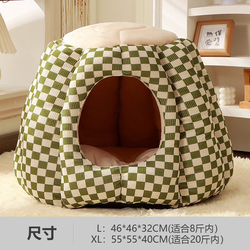 猫窝冬保暖四季通用封闭式狗窝布艺窝防寒猫屋冬季款加大号宠物窝