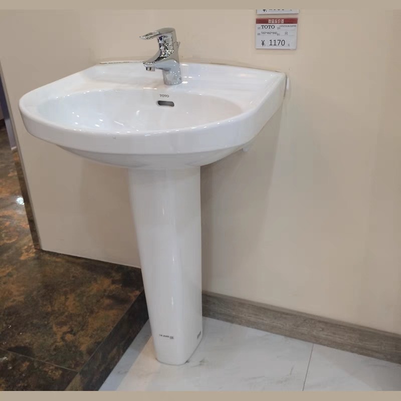 官方TOTO立柱盆陶瓷盆LWN251CB+LWN220阳台卫生间洗面洗手洗脸盆