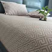 2eie提花老粗布凉席四季 加厚加密双人床单床上用品三件套