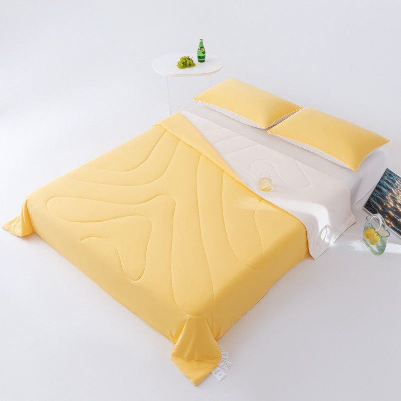 厂家直销外贸锦氨强冷感夏凉被纯色氨锦双面空调被高定即刻冰冰感