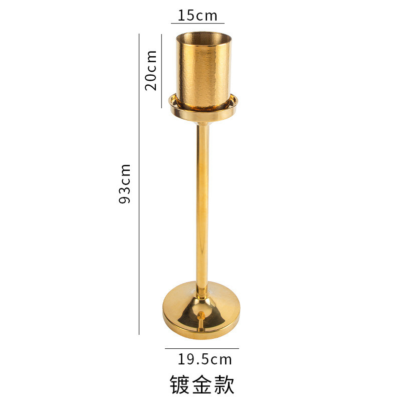 欧式锤纹红酒直筒冰桶带脚架户外聚会派对立式不锈钢香槟桶连架