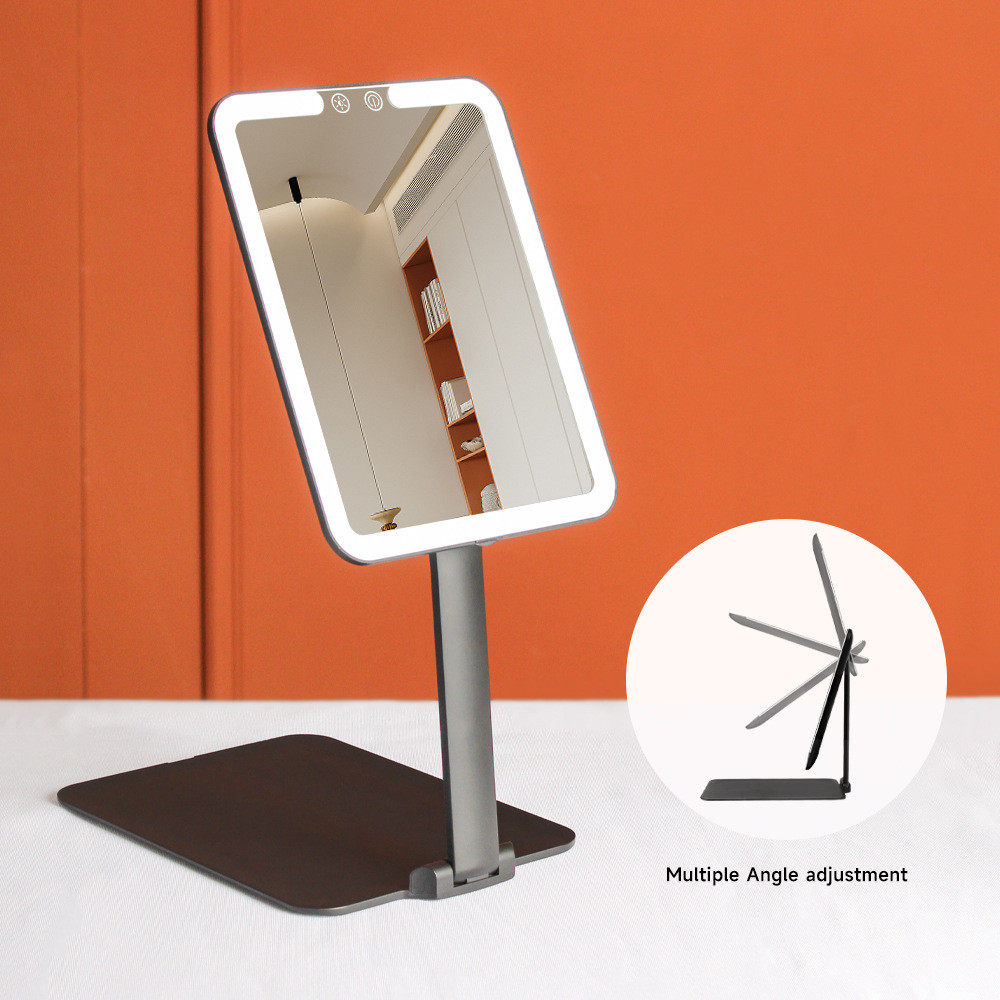 【镜旅行led】便携式方形折叠镜充电款商务化妆镜补光美妆镜子