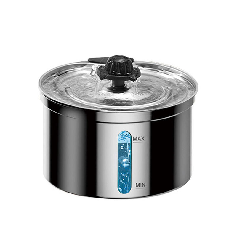 宠物猫咪自动饮水机304不锈钢无线智能感应出水喝饮水器猫狗水器