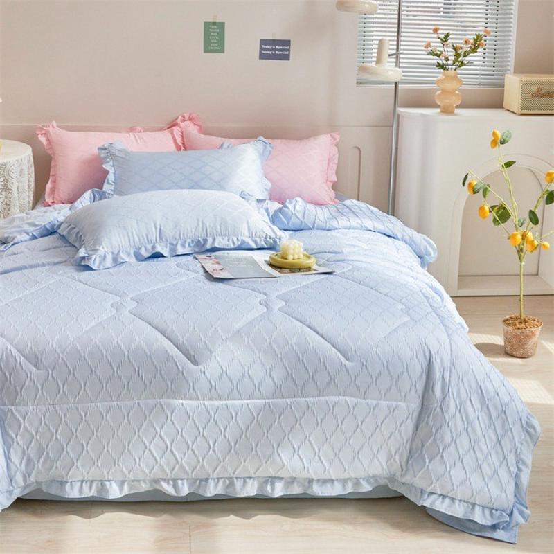 单双泡泡纱夏被可机洗空调夏凉被春秋薄被子ins风人被芯沙发盖毯