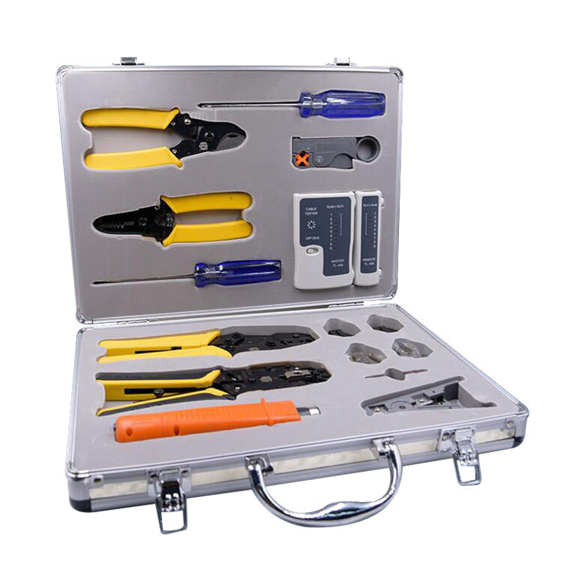 综合布线组合压线钳测试仪打线刀剥线钳网络工程工具箱工具套装