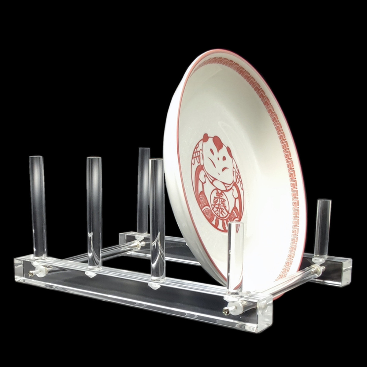 加工展示架盘子定制碗碟餐盘瓷盘碟子茶饼博物馆赏盘收纳亚克力架