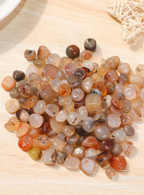 天然白玛瑙水晶碎石小石头摆件鱼缸彩石子碎石花盆铺面