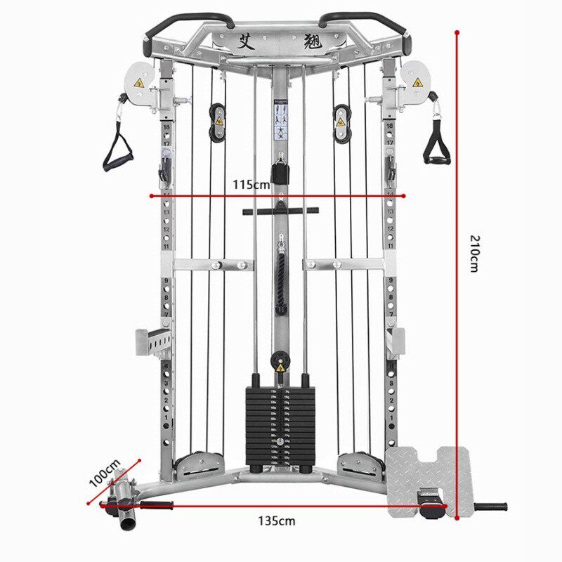 单边飞鸟深蹲综合训练器专业夹龙门架家用多功能高拉小型胸健身器