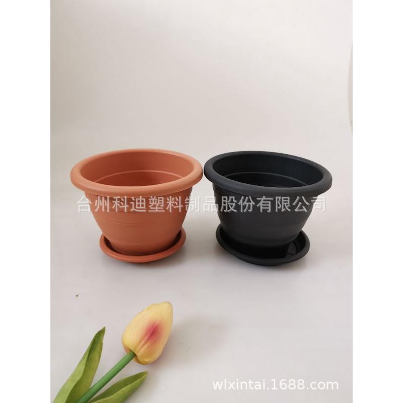 盆供应kd5105棕色黑色种庭院种植盆居家头饰厂家塑料花盆容器