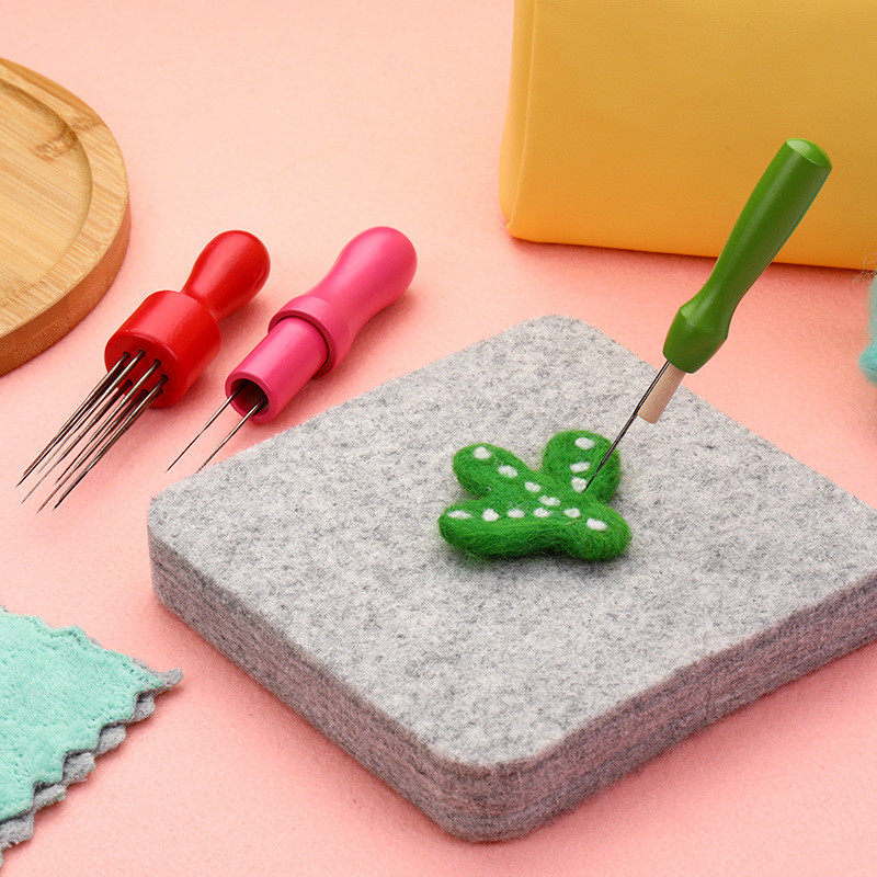 新品戳羊毛羊毛毡戳戳乐针工具套装手工diy羊毛套装