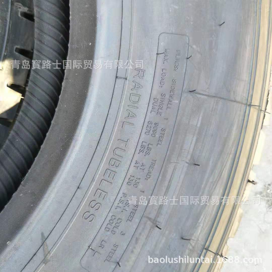 热销载重卡车轮胎315/80r22.5货车钢丝块轮胎真空花