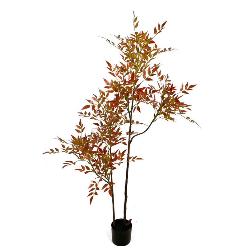 仿真绿植南天竹高端轻奢室内客厅沙发装饰假植物大型落地盆栽摆件