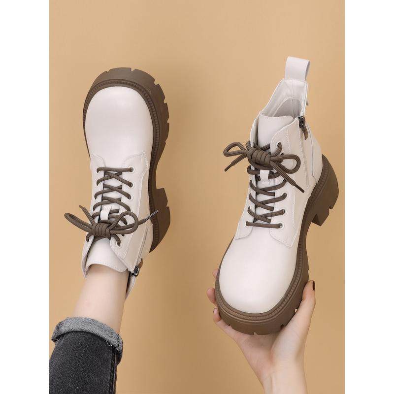 68小众高货显脚小马丁靴女英伦风2025秋季新款超火厚底小个子炸街