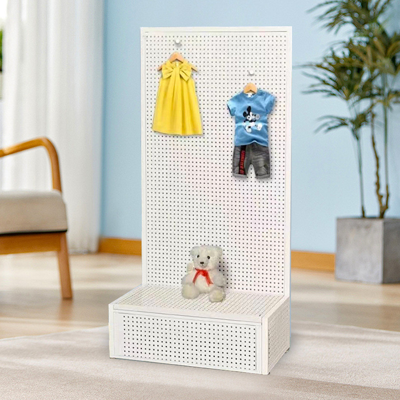 定制多孔货架落地收纳手机饰品展示架五金工具挂板移动置物货架