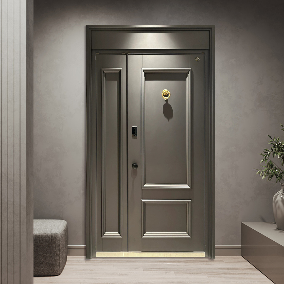 热销铸铝门别墅大门双开门乡村农村家用铜门防盗自建房子母入户进