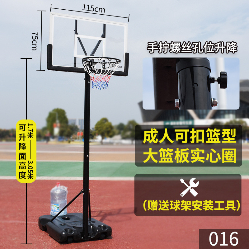 儿童成人可扣篮球架户外标准幼儿青少年训练家用可移动升降篮球架