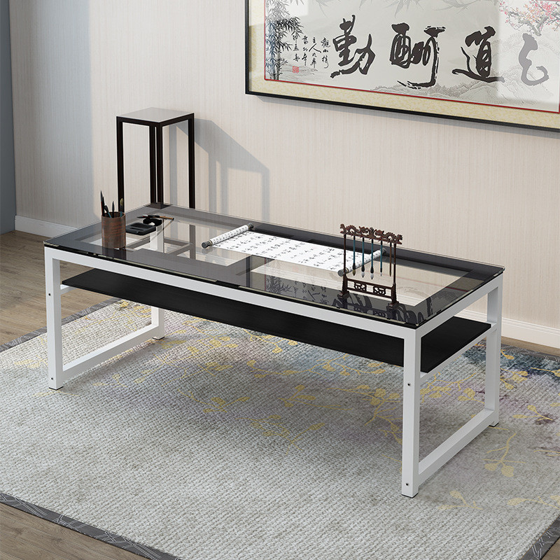 中式练字桌简约批发木桌子简易书案书法书画桌书法写字台台双层